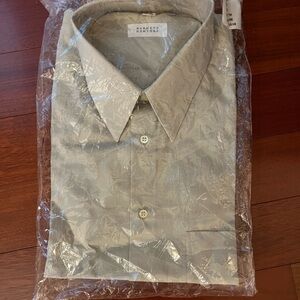 Barneys New York Men's Beige Dress Shirt